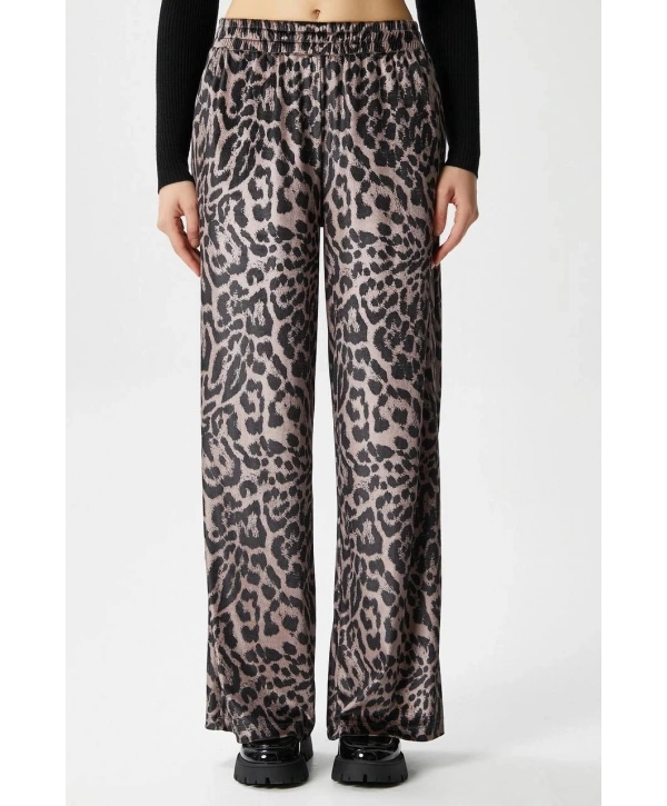 Leopar desen pantolon