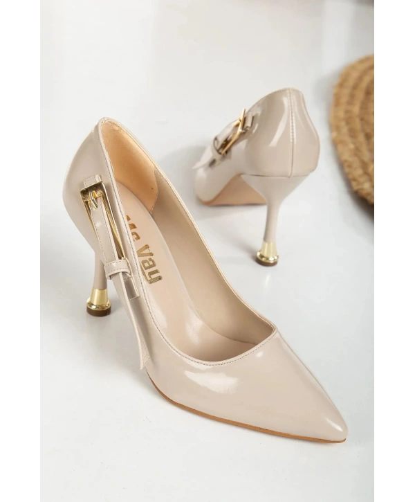 Lesia Bej Rugan Topuklu Ayakkabı