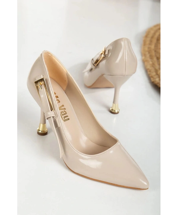 Lesia Bej Rugan Topuklu Ayakkabı