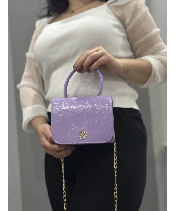 Lila cilt krash çanta