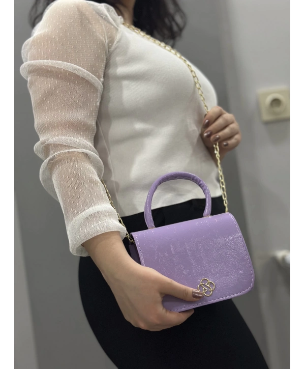 Lila cilt krash çanta