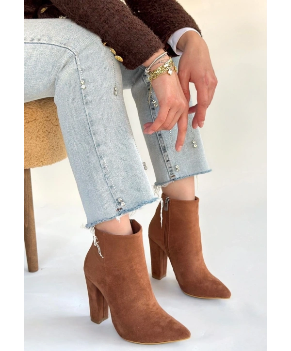 Loora Vizon Süet Topuklu Bot