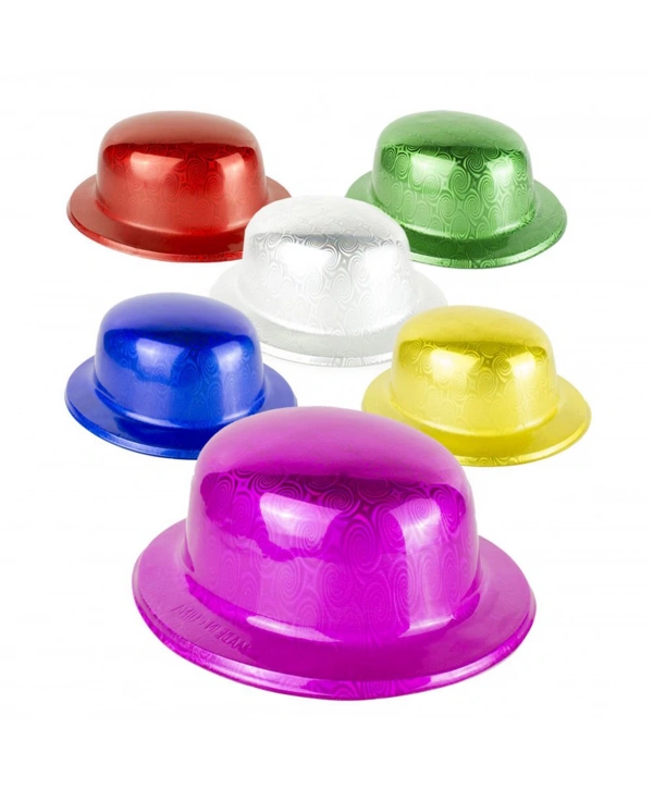 Mavi Renk Hologramlı Plastik Yuvarlak Melon 27x24 Cm