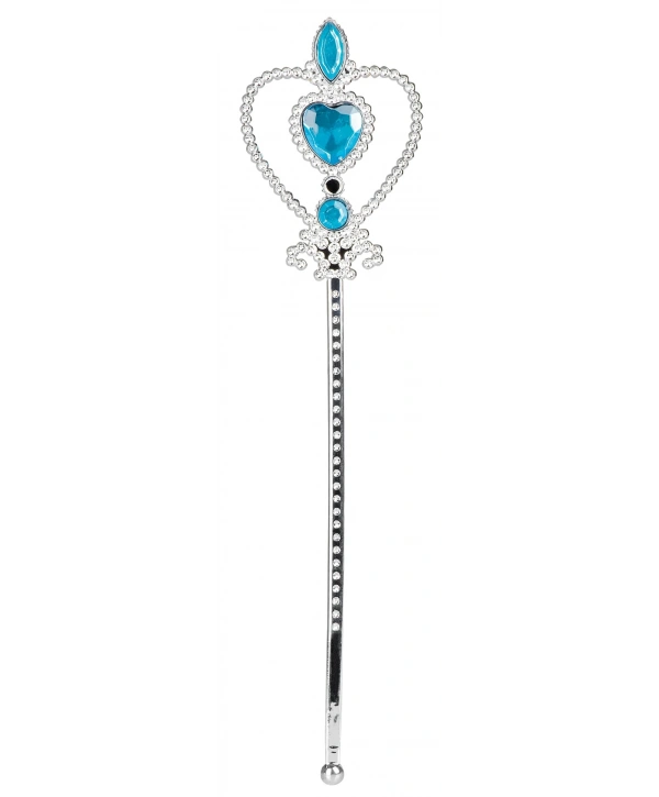 Mavi Renk Kalp İşlemeli Karlar Ülkesi Elsa Asası