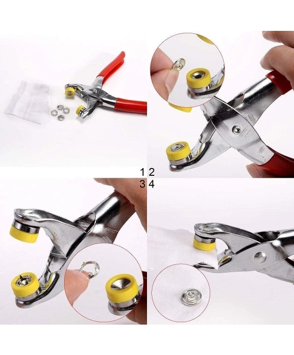 Metal Çıtçıtlı Düğme Pensesi Ve Düğmesi (25 Set)