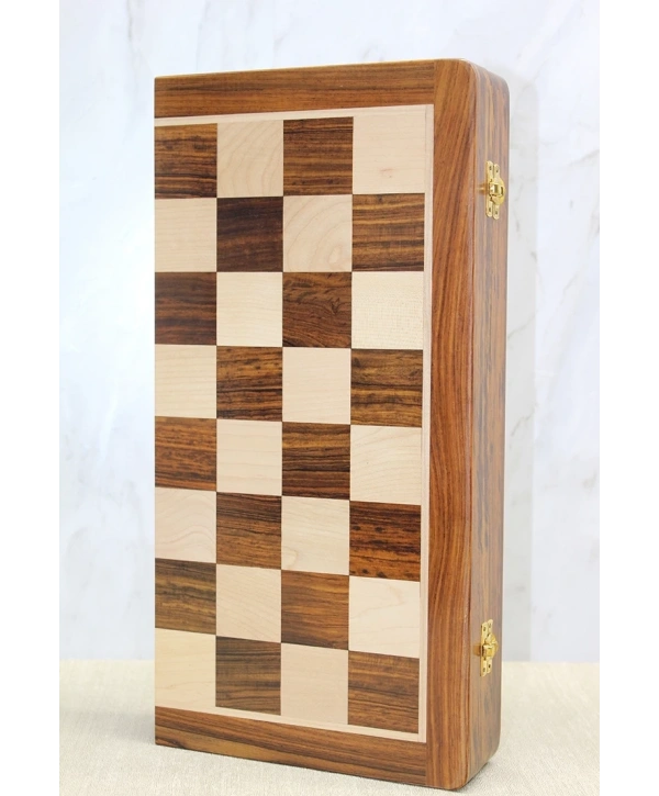 Mıknatıs Taşlı Ahşap Katlanabilir Kutulu Satranç Oyunu 40 Cm G225