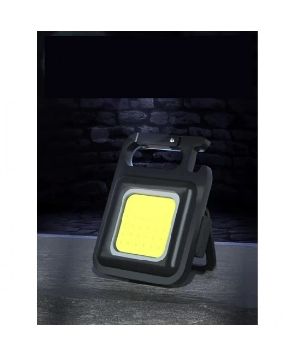 Mini 30 Ledli  Mıknatıslı Anahtarlık Flash Kamp Lambası Askılı Kapak Açacaklı Şarjlı Fener