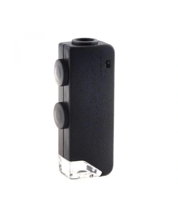 Mini 60x 100x Zoom Lens Odak Takı Led Cep Mikroskop Büyüteç