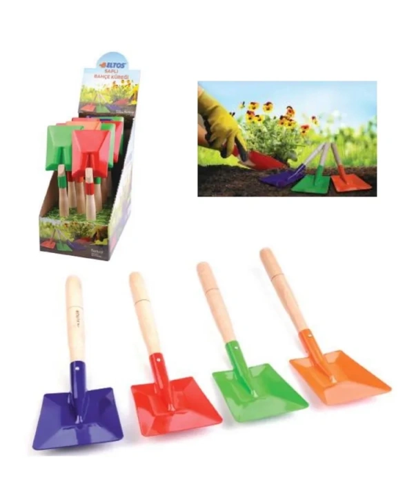 Mini Bahçe Küreği - Saplı 12x14cm