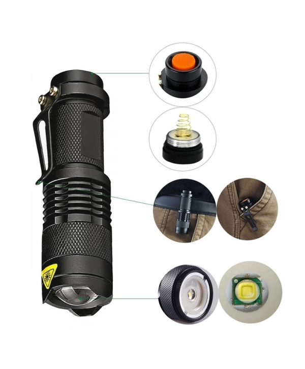 Mini Güçlü Şarjlı Pilli El Feneri  Wt-304