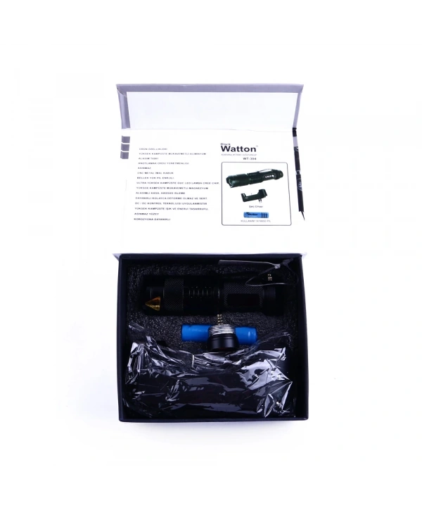 Mini Güçlü Şarjlı Pilli El Feneri  Wt-304