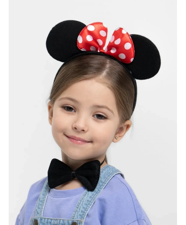 Minnie Mouse Kostüm Seti Taç Kuyruk Papyon Gösteri Seti