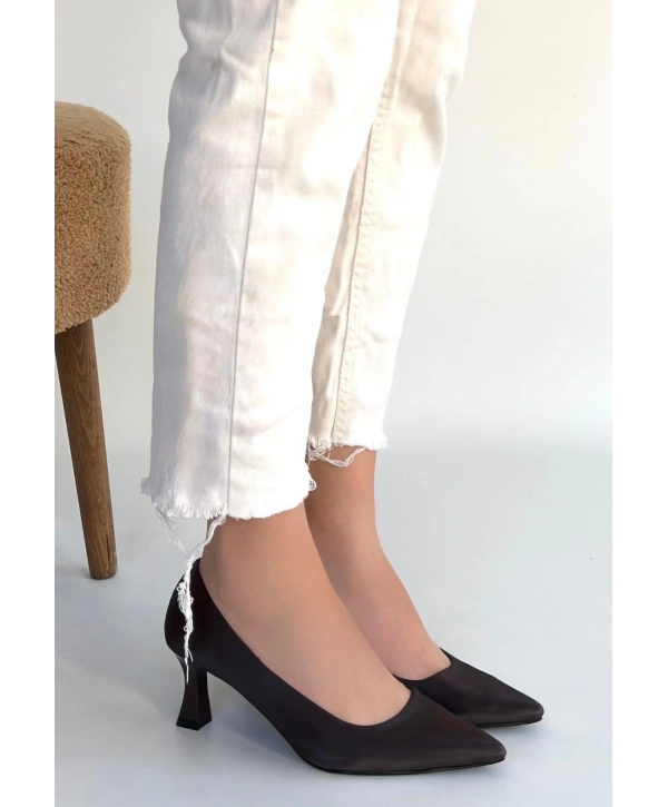 Mırta Acı Kahve Cilt Topuklu Ayakkabı