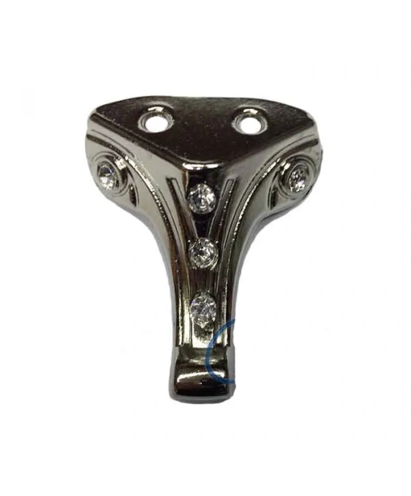 Moda Taşlı Ahşap Sandık Ayağı, Kutu Ayak 3,5 Cm - Nikel, 50 Adet