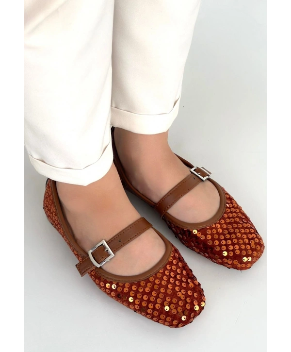 Moden Taba Süet Babet Ayakkabı