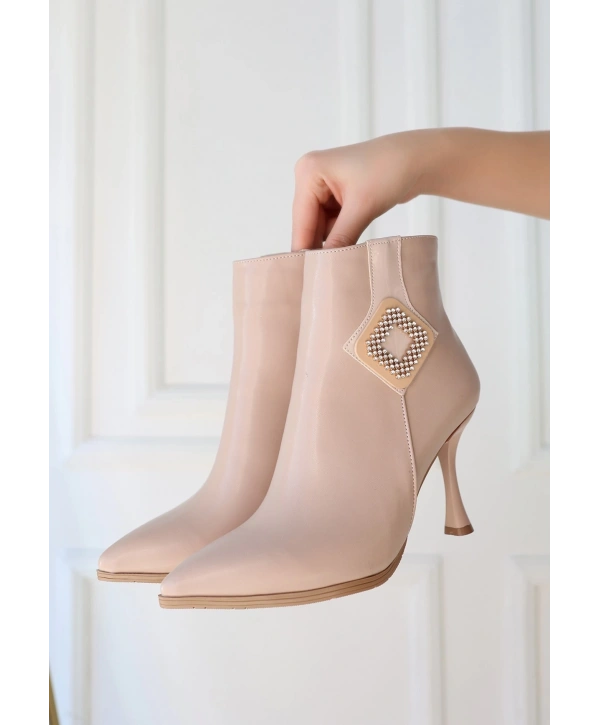 Moose Nude Cilt Topuklu Bot