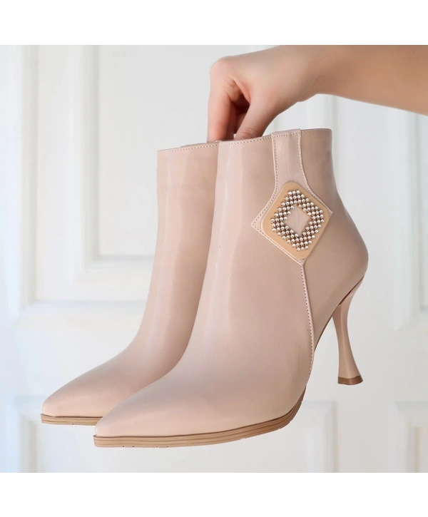 Moose Nude Cilt Topuklu Bot