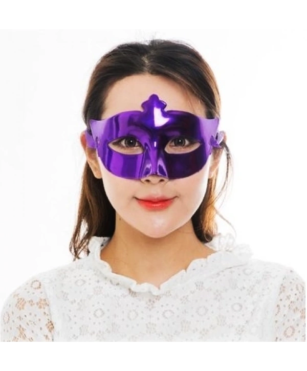 Mor Renk Kostüm Partisi Ekstra Parlak Balo Maskesi 15x10 Cm