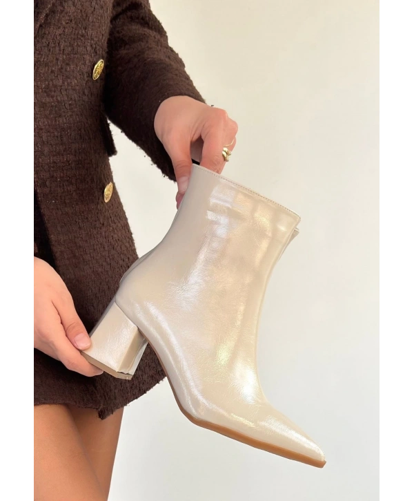 Mosy Bej Rugan Topuklu Bot