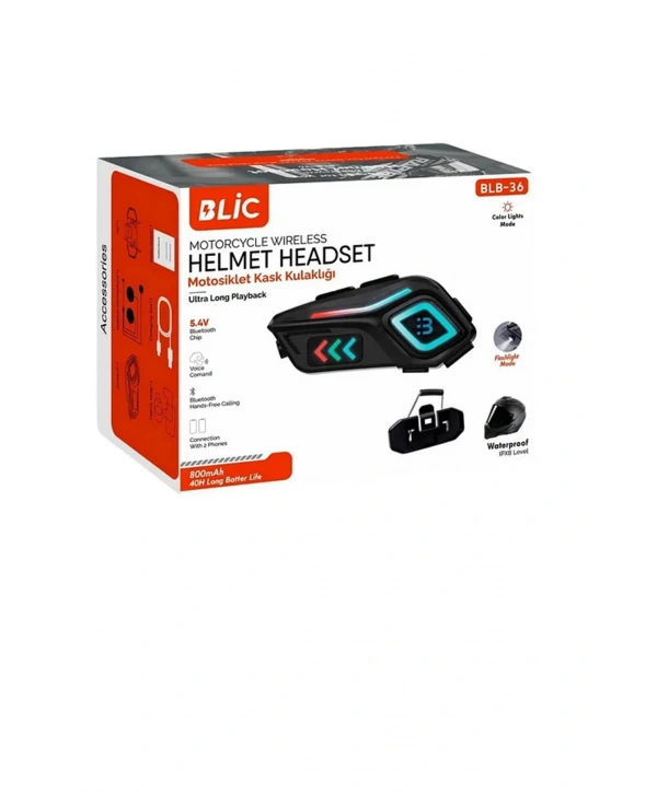 Motor Kask Kulaklık Rgb Modlu Motosiklet Kulaklık Su Geçirmez 5.4 Bluetooth Intercom Blb_36