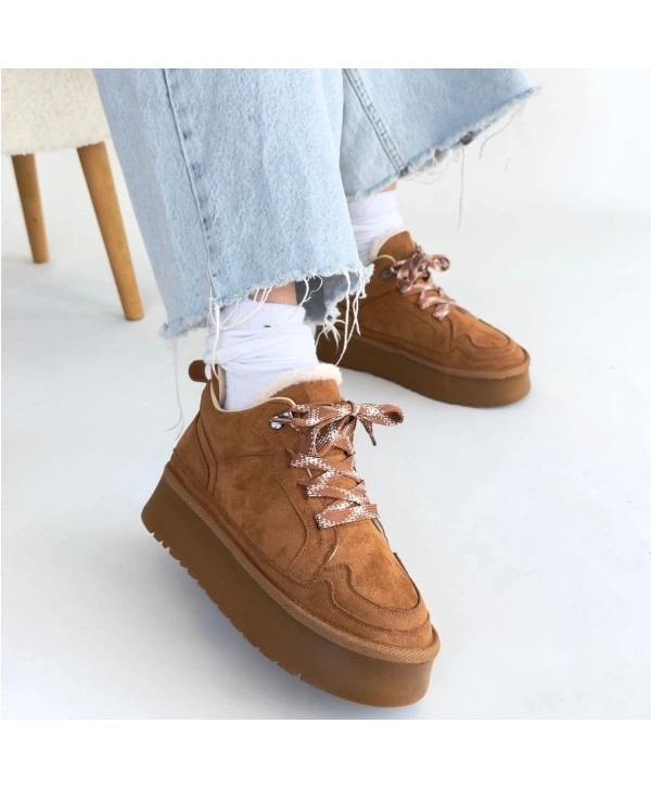 Muden Taba Süet Bağcıklı Bot