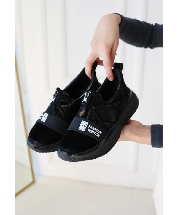 Nikeo Siyah Paraşüt Siyah Tabanlı Spor Ayakkabı