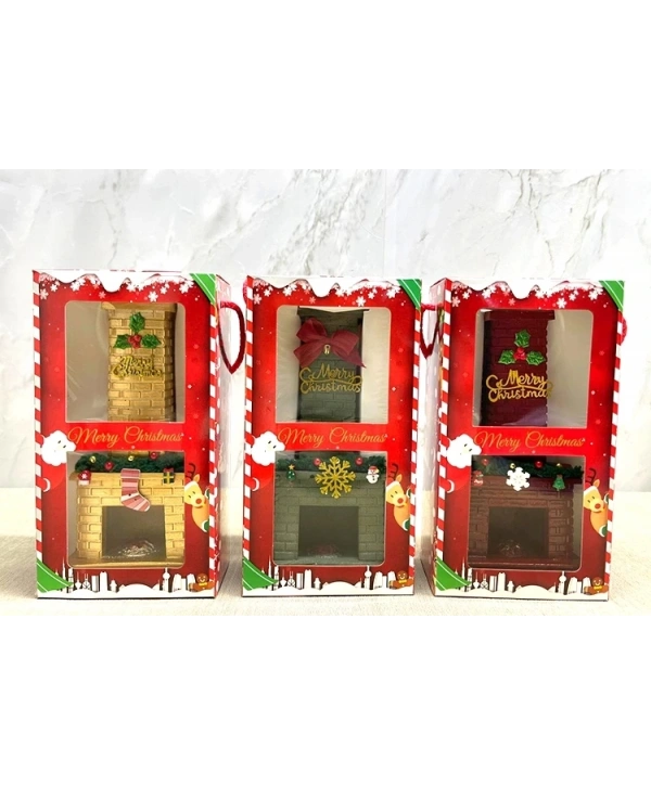 Noel Temalı Polyester Şömine Tütsülük İk023