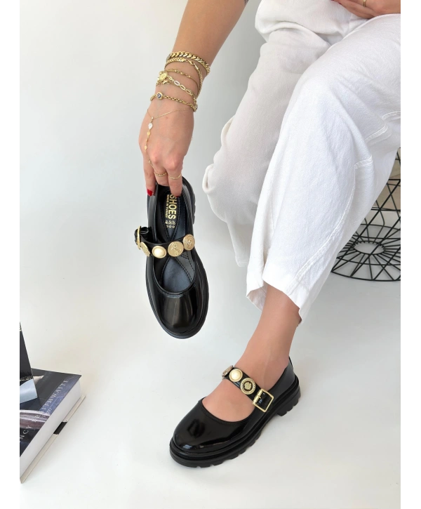 Okira Siyah Rugan Oxford Ayakkabı