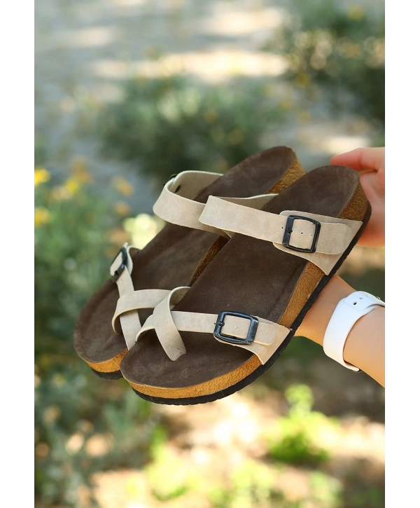 Opil Krem Nubuk Terlik