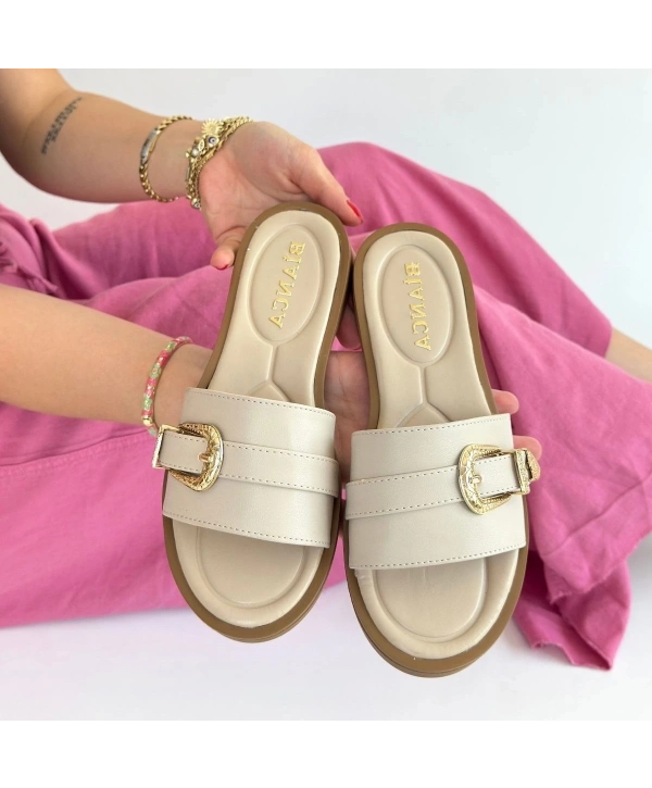 Orja Bej Cilt Terlik