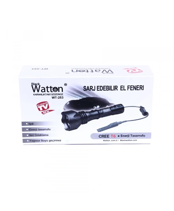 Orjinal 600 Lümen Tx6 Şarjlı Özel Avcı Feneri  Wt-253