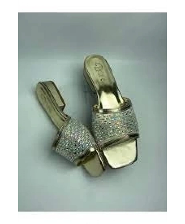 Ortu Gold Cilt İşlemeli Terlik