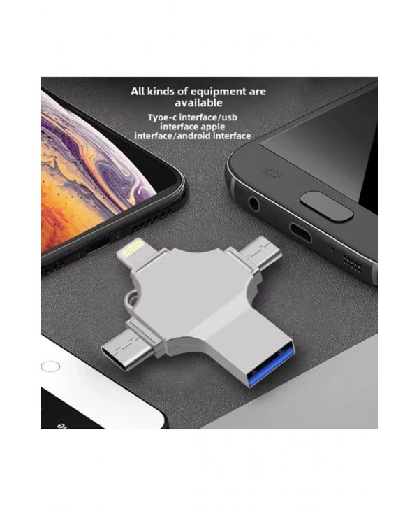 Otg 4in1 Cep Telefonu Çok Fonksiyonlu Usb Flash Bellek 128 Gb Type-c, Micro Sd Ve Kart Okuyucu