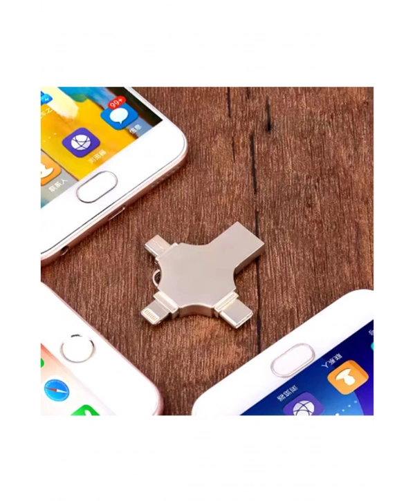 Otg 4in1 Cep Telefonu Çok Fonksiyonlu Usb Flash Bellek 64 Gb Type-c, Micro Sd Ve Kart Okuyucu