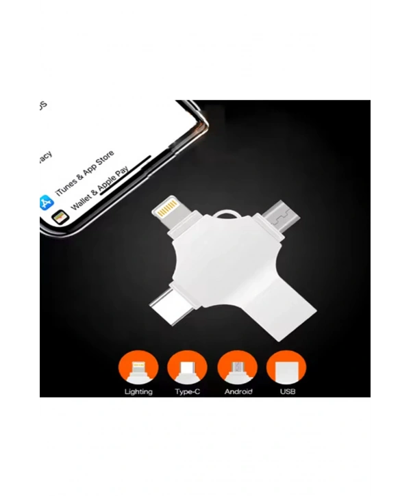 Otg 4in1 Cep Telefonu Çok Fonksiyonlu Usb Flash Bellek 64 Gb Type-c, Micro Sd Ve Kart Okuyucu