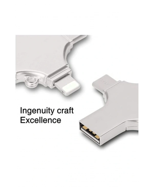 Otg 4in1 Cep Telefonu Çok Fonksiyonlu Usb Flash Bellek 64 Gb Type-c, Micro Sd Ve Kart Okuyucu