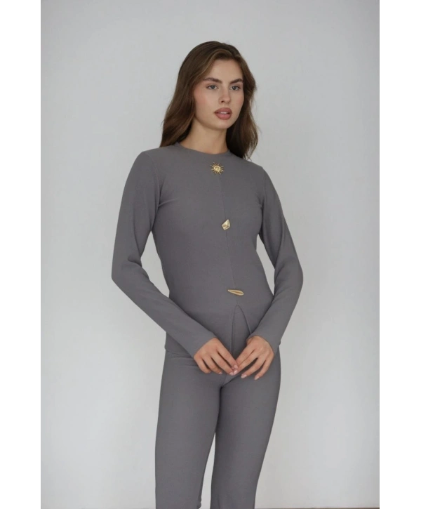 Ottoman alt üst takım gri pt510442