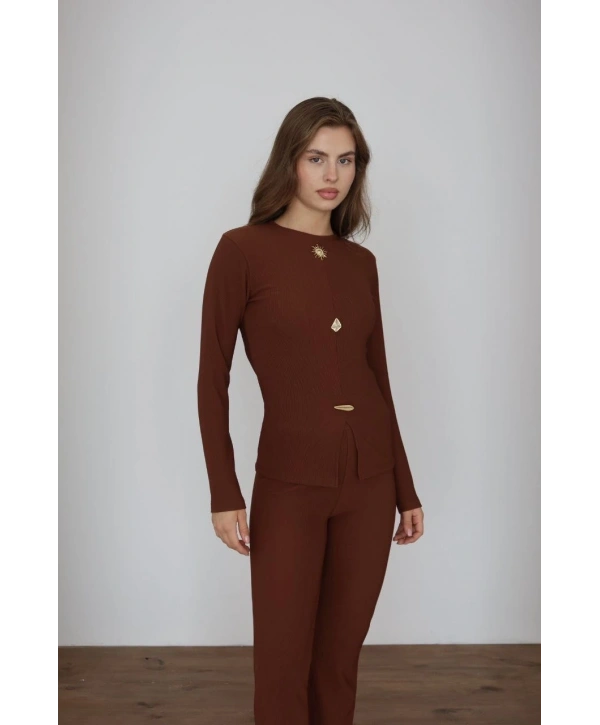 Ottoman alt üst takım kahve pt510442