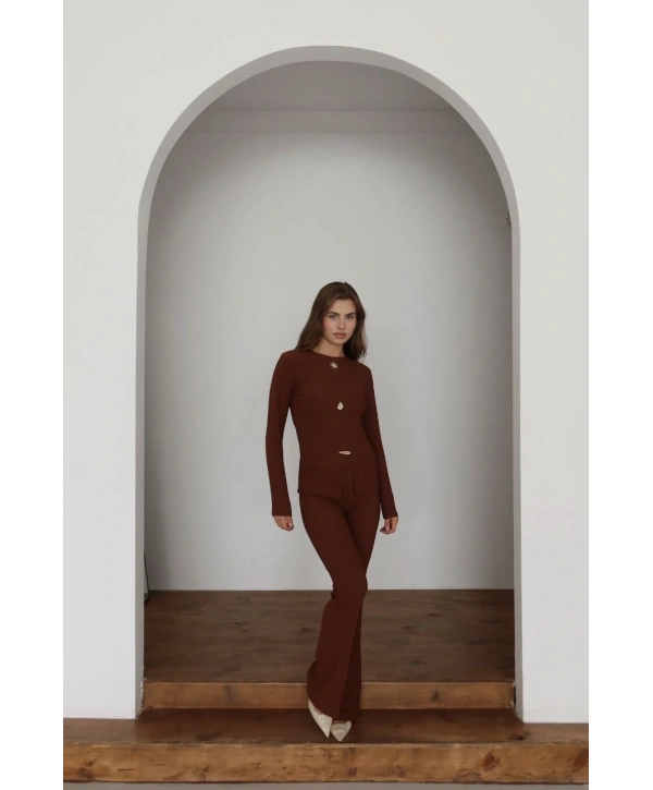 Ottoman alt üst takım kahve pt510442