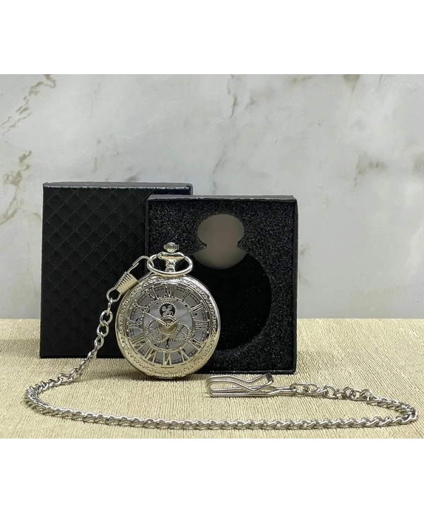 Özel Kutulu Gümüş Köstekli Saat Alk4672