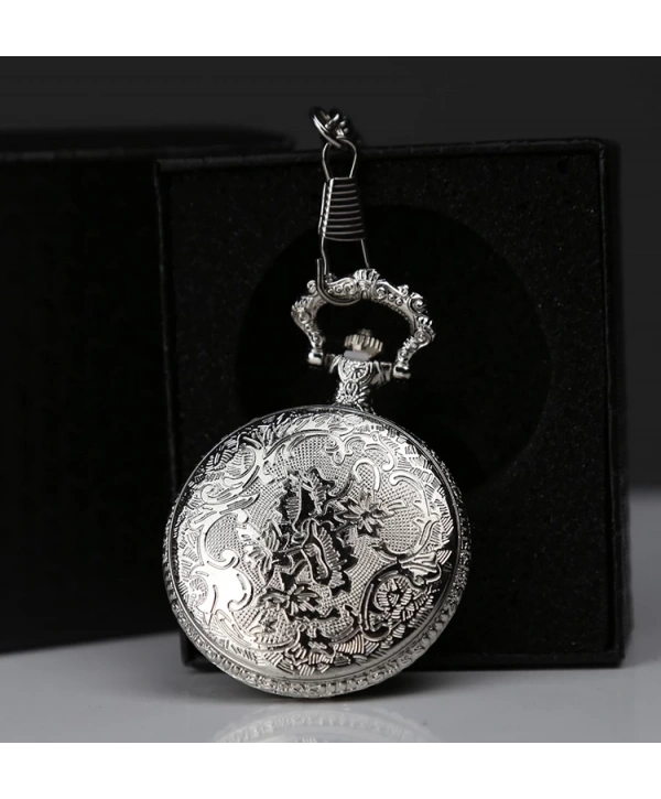 Özel Kutulu Osmanlı Devlet Arması Gümüş Köstekli Saat Alk4665