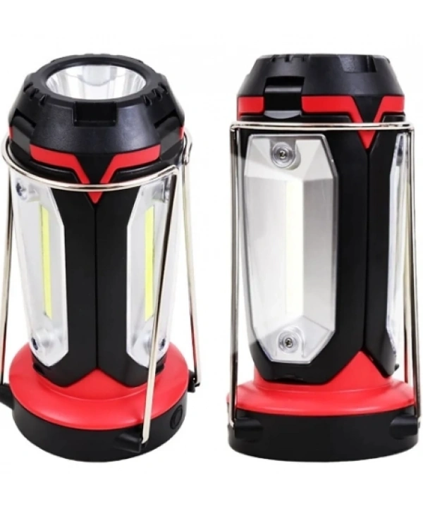 P-8801 Şarjlı Katlanabilir 3xcob Led+ 3w Led Çok Fonksiyonlu Kamp Feneri