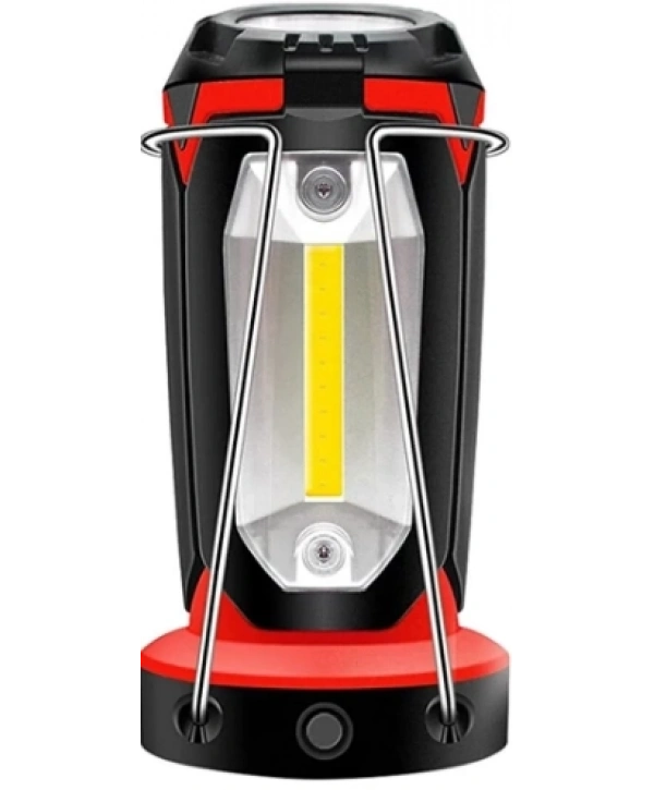 P-8801 Şarjlı Katlanabilir 3xcob Led+ 3w Led Çok Fonksiyonlu Kamp Feneri