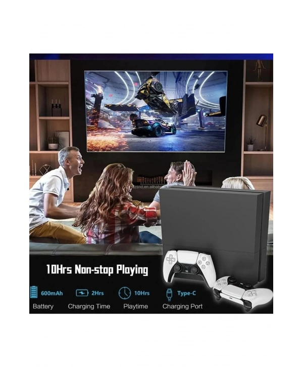 P4 Plus Bluetooth Titreşimli Ps4/ps5 Uyumlu Pc Telefon Joystick Kablosuz Oyun Kolu Siyah