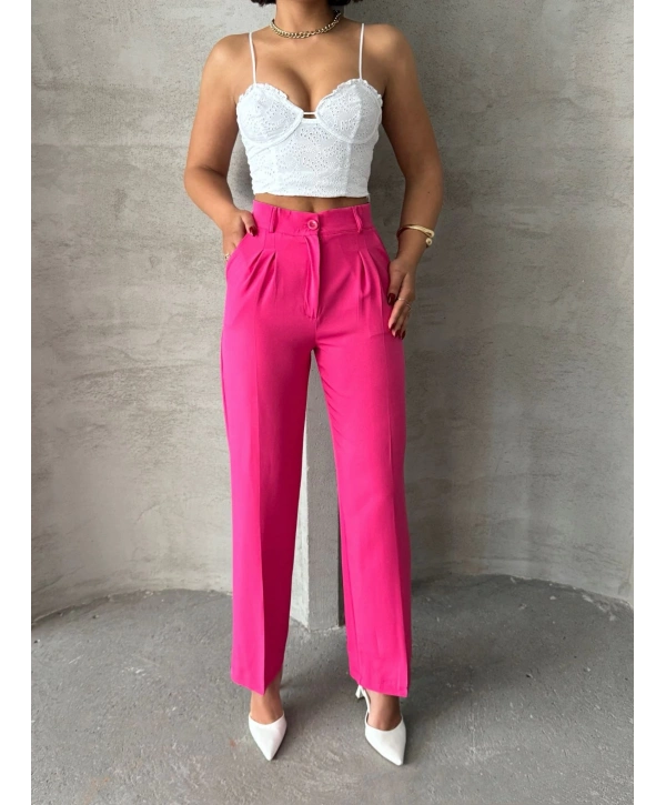 Palazzo fuşya pantolon