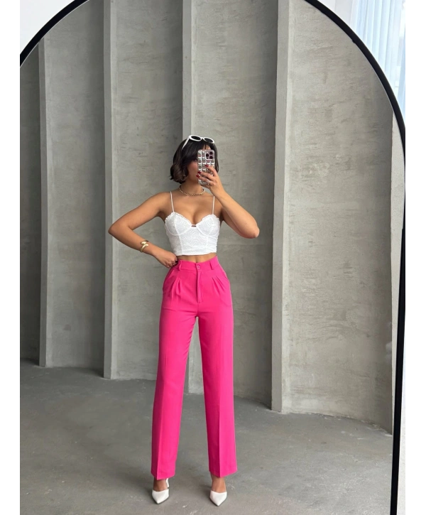 Palazzo fuşya pantolon