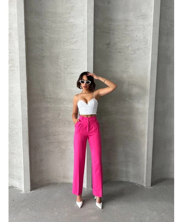 Palazzo fuşya pantolon