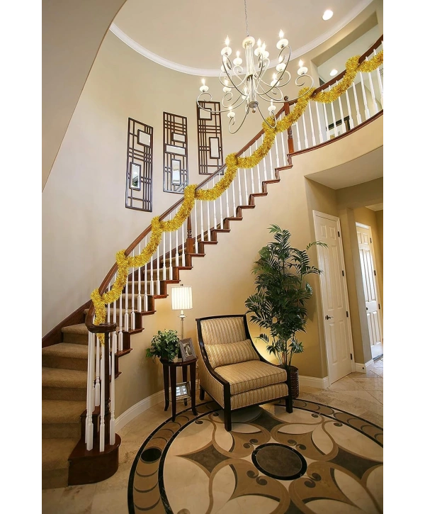 Parti İçin Sim Süs 2 Metre Uzunluk 8 Cm Genişlik Altın Renk İthal