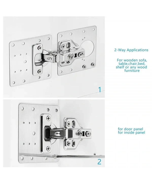 Paslanmaz Çelik Menteşe Onarım Plakası