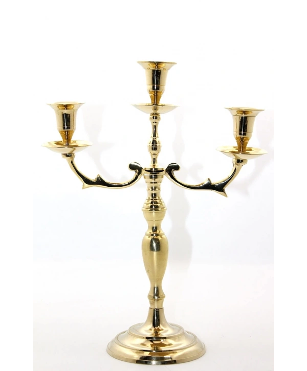 Pirinç 3lü Şamdan 27588